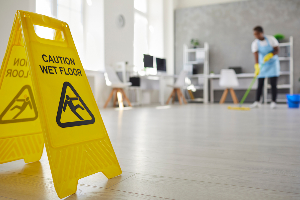 Photo of a Wet Floor Caution Sign