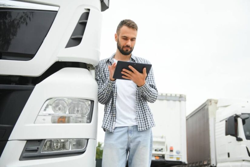 Photo of man next to the truck